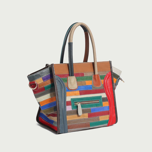 Abstract Linear Top Handle Bag-1