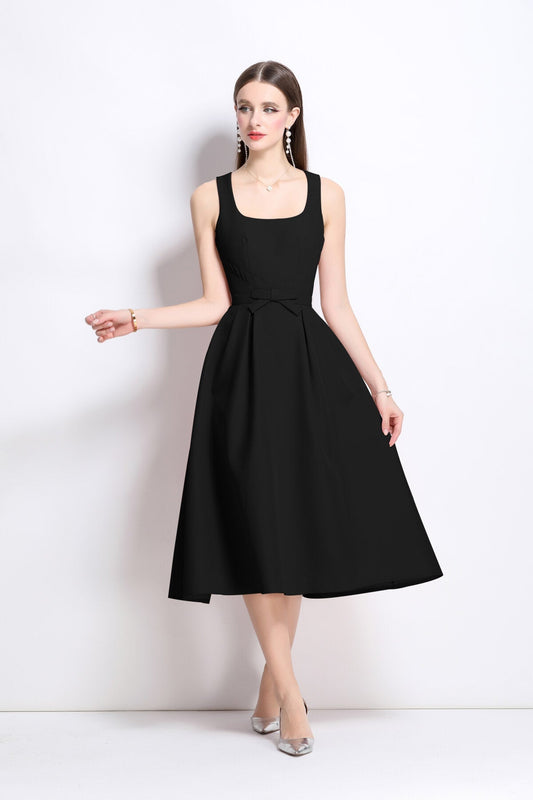 American Classic Slim Fit Waist Cinching Midi Dress-1