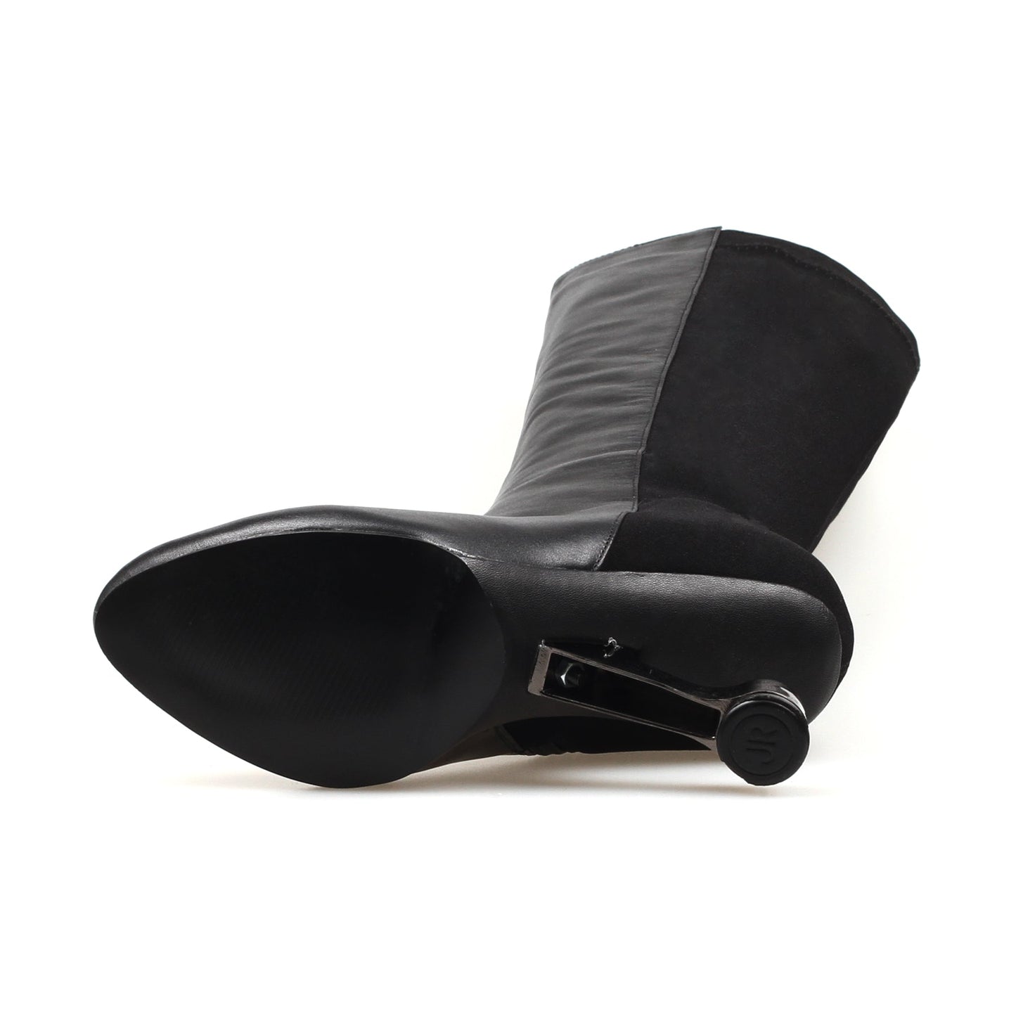 Black Knee-High Leather Boots-4