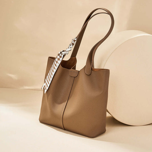 Brown Mahogany Large Tote Bag-1