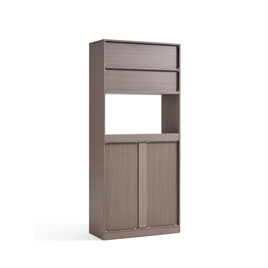 Cappuccino Taupe Dining Cabinet Pantry-1