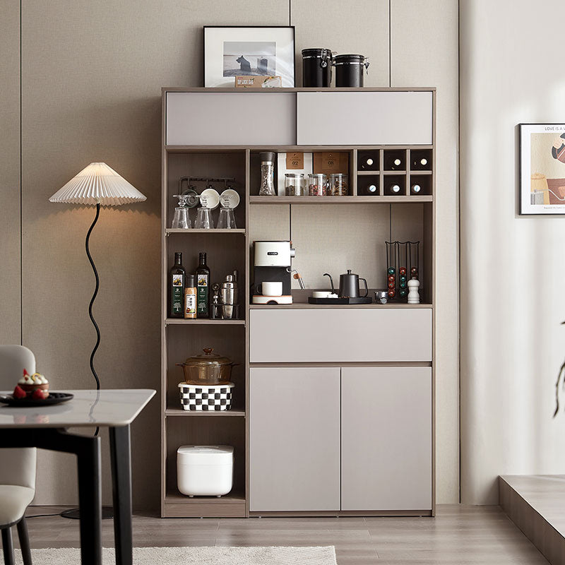 Cappuccino Taupe Dining Cabinet Pantry-5