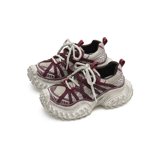 Distressed Platform Casual Sneakers-1