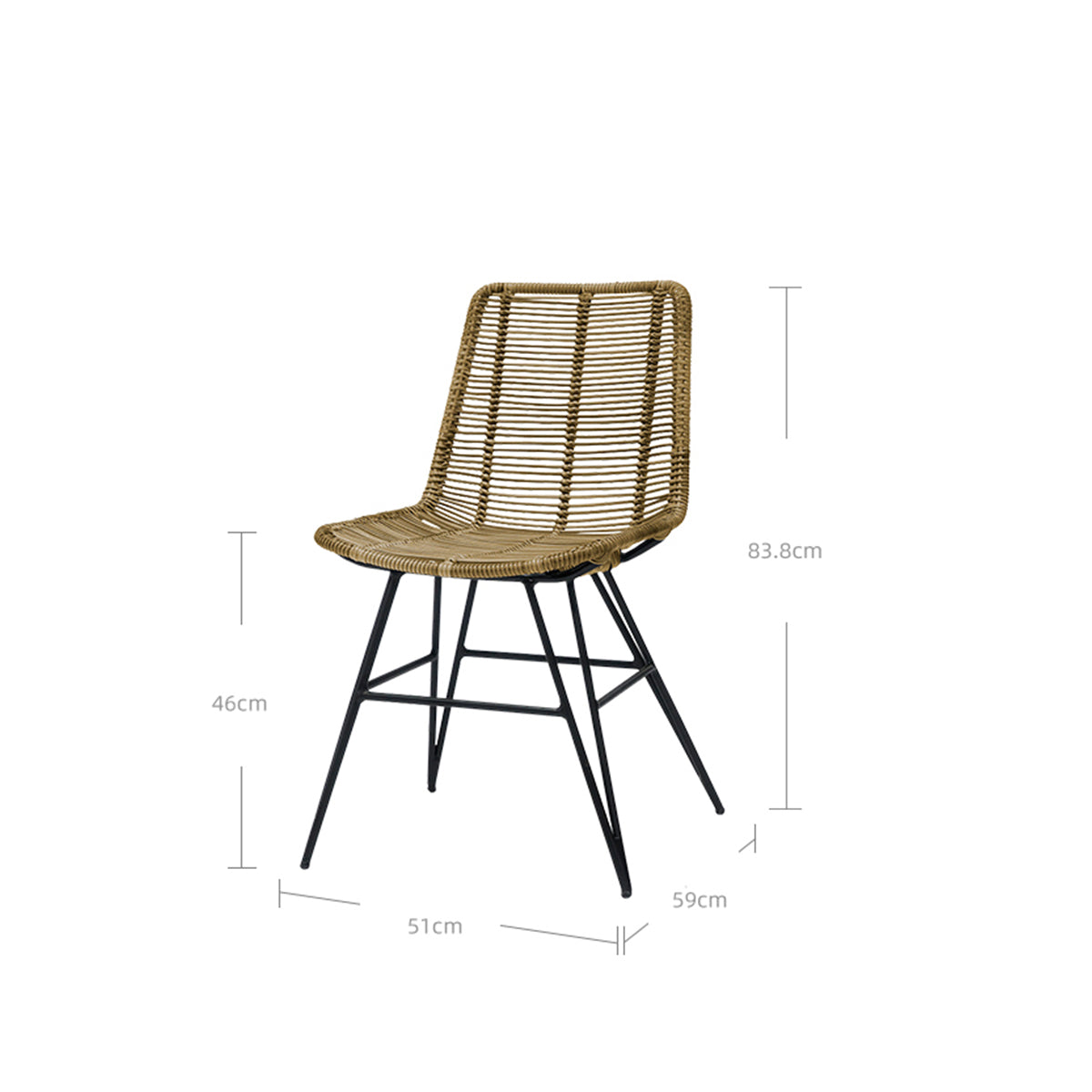 Nicara Rattan Dining Chair-4