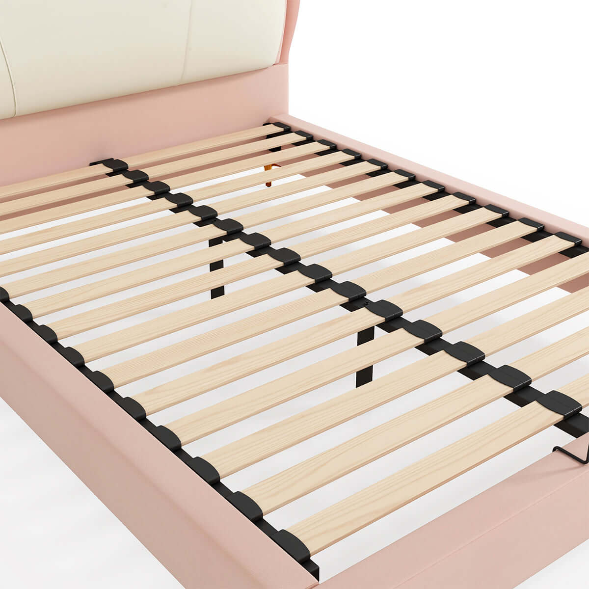 Pink Cloud Princess Bed with Mattress-4