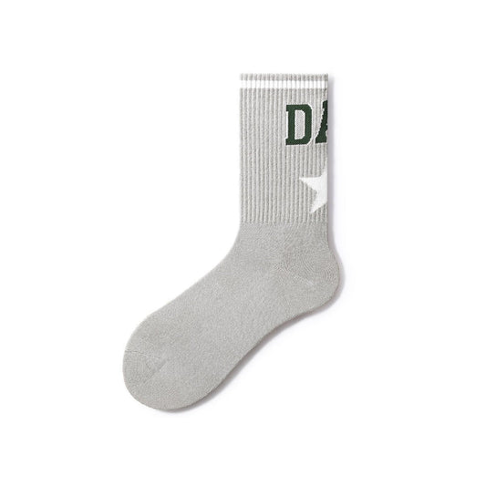 Retro Reminder All-season Unisex 5pcs Active Crew Socks Set-1