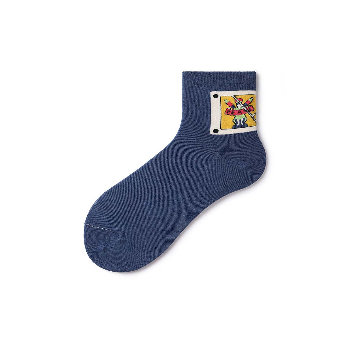 Skateboard Illustrations Summer Unisex 5pcs Low Cut Socks Set-4