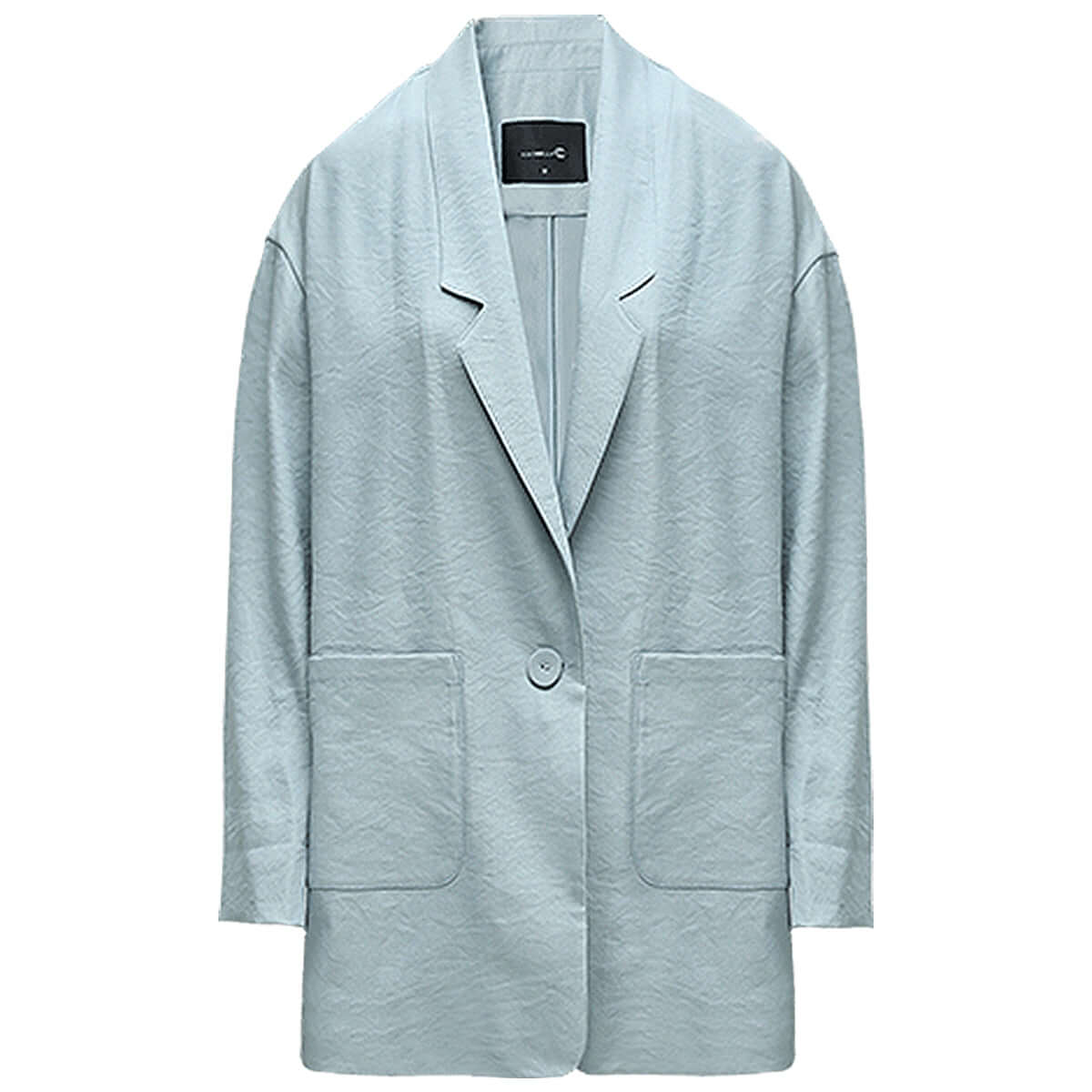 Tranquil Days Single Breasted Casual Blue Blazer-3