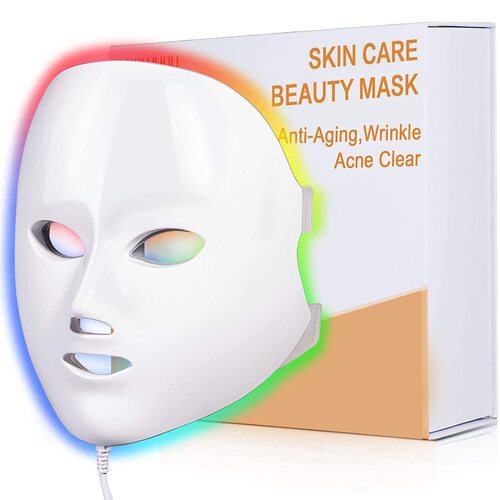 Wireless 7 Colors LED Face Beauty Mask for Skin Tighten Rejuvenation