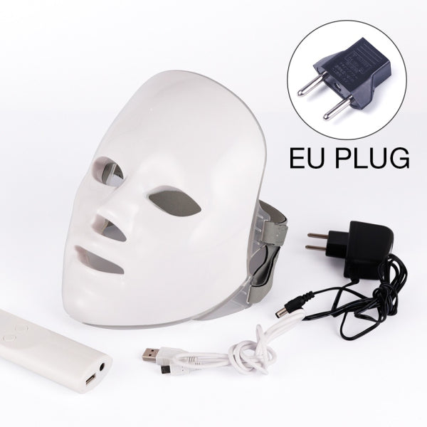 Wireless 7 Colors LED Face Beauty Mask for Skin Tighten Rejuvenation