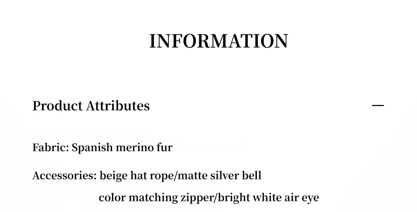 Casual hooded silhouette dropped shoulder wool sheepskin fur coat for women