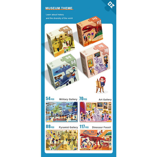 4 In 1 My Visit To The Museum Puzzle Set 329pcs-1