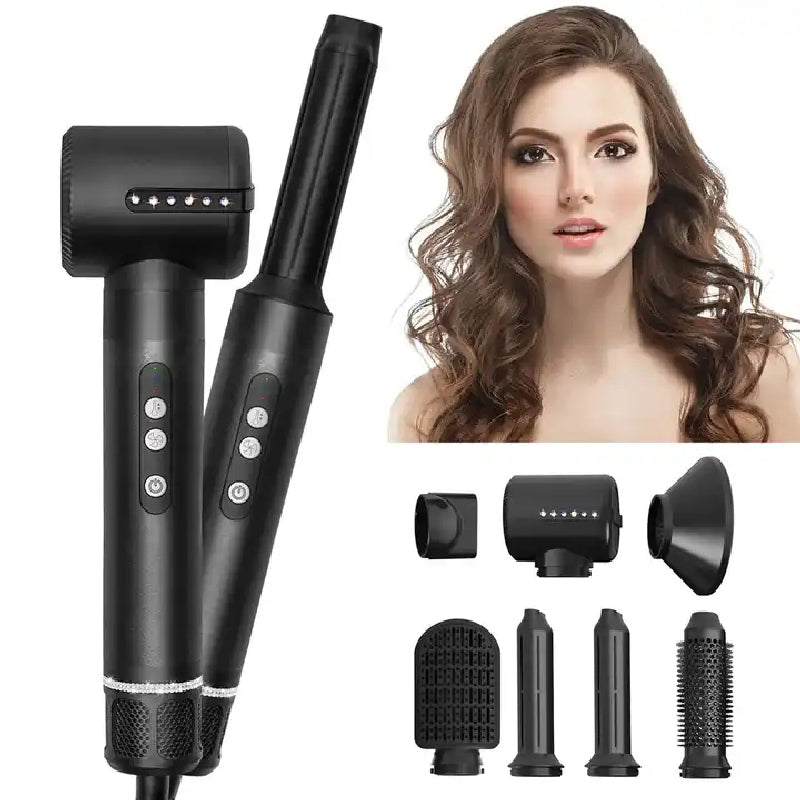 Professional Hair Dryer 7 in 1 Hair Styling Tools Complete Styler Set