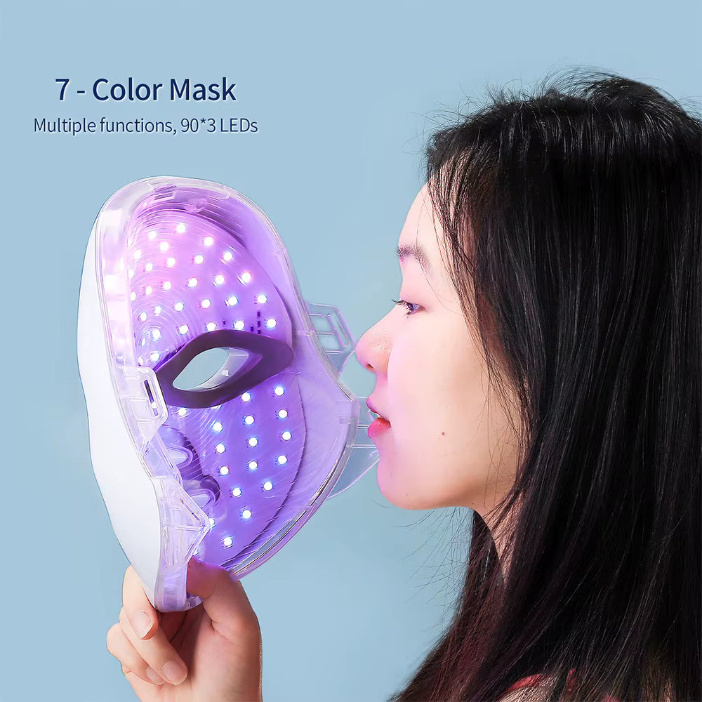 Wireless 7 Colors LED Face Beauty Mask for Skin Tighten Rejuvenation