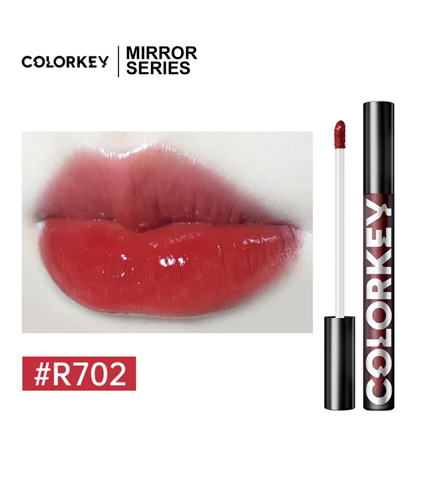 Airy Lip Gloss Mirror Series R702 Red-1