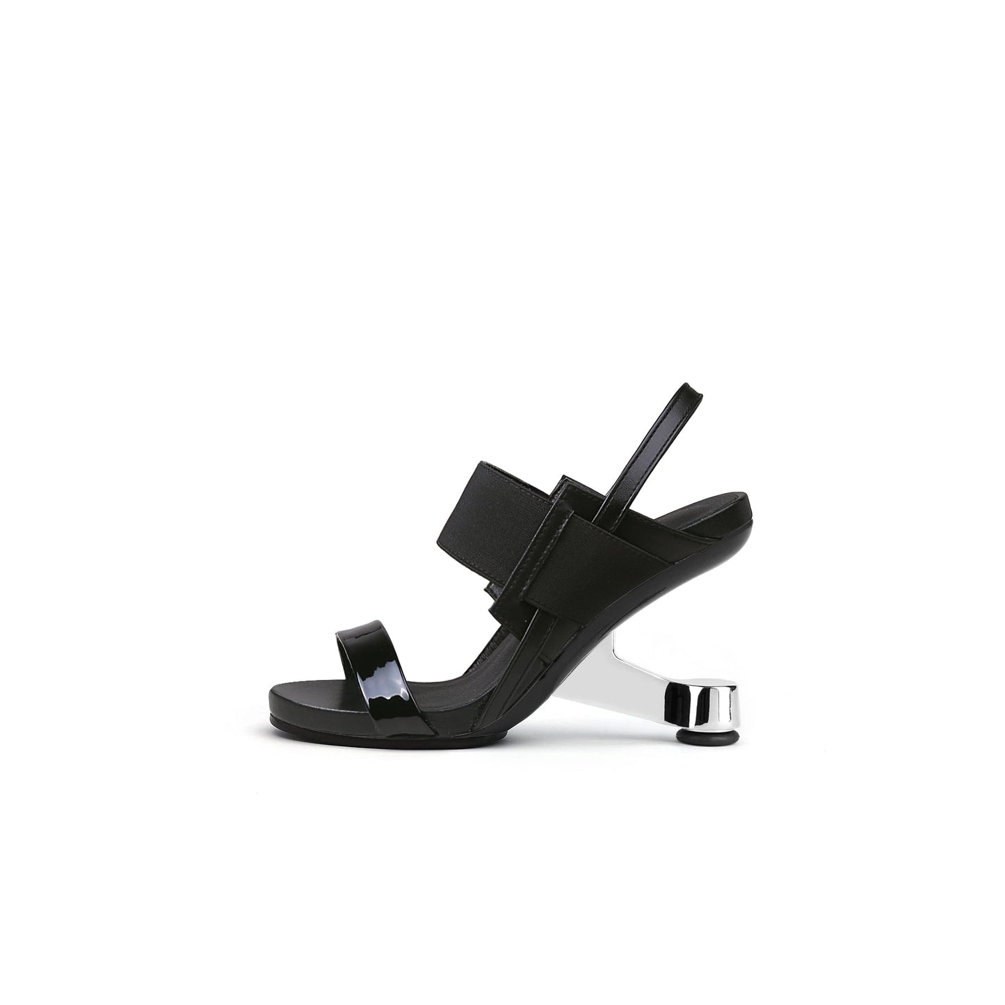 Artistic Glow Ankle Strap Pivot Heel Sandals-0