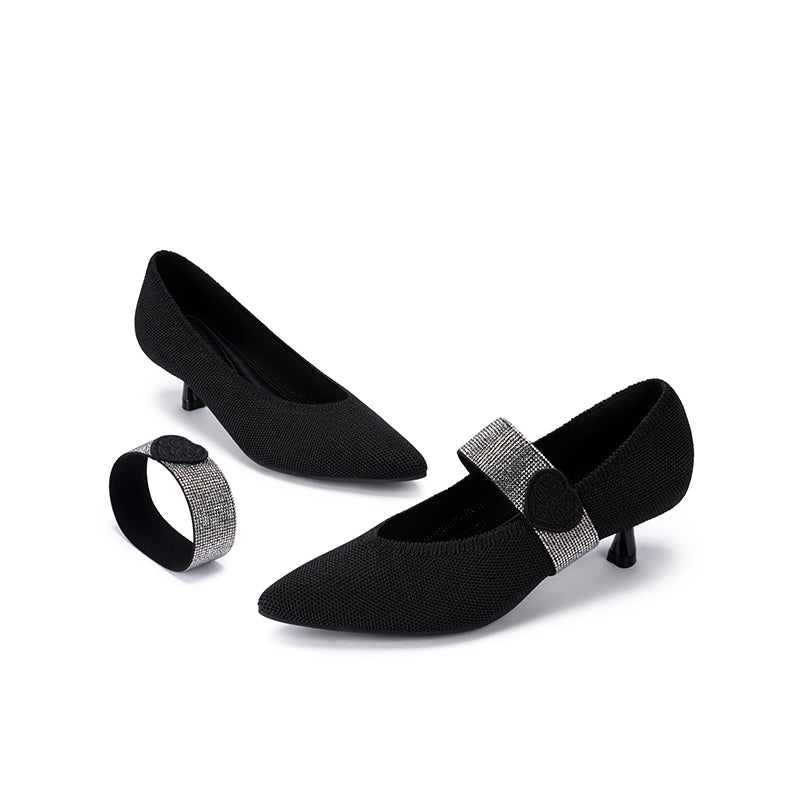 Belle Pointed Toe Mary Jane Heels-2