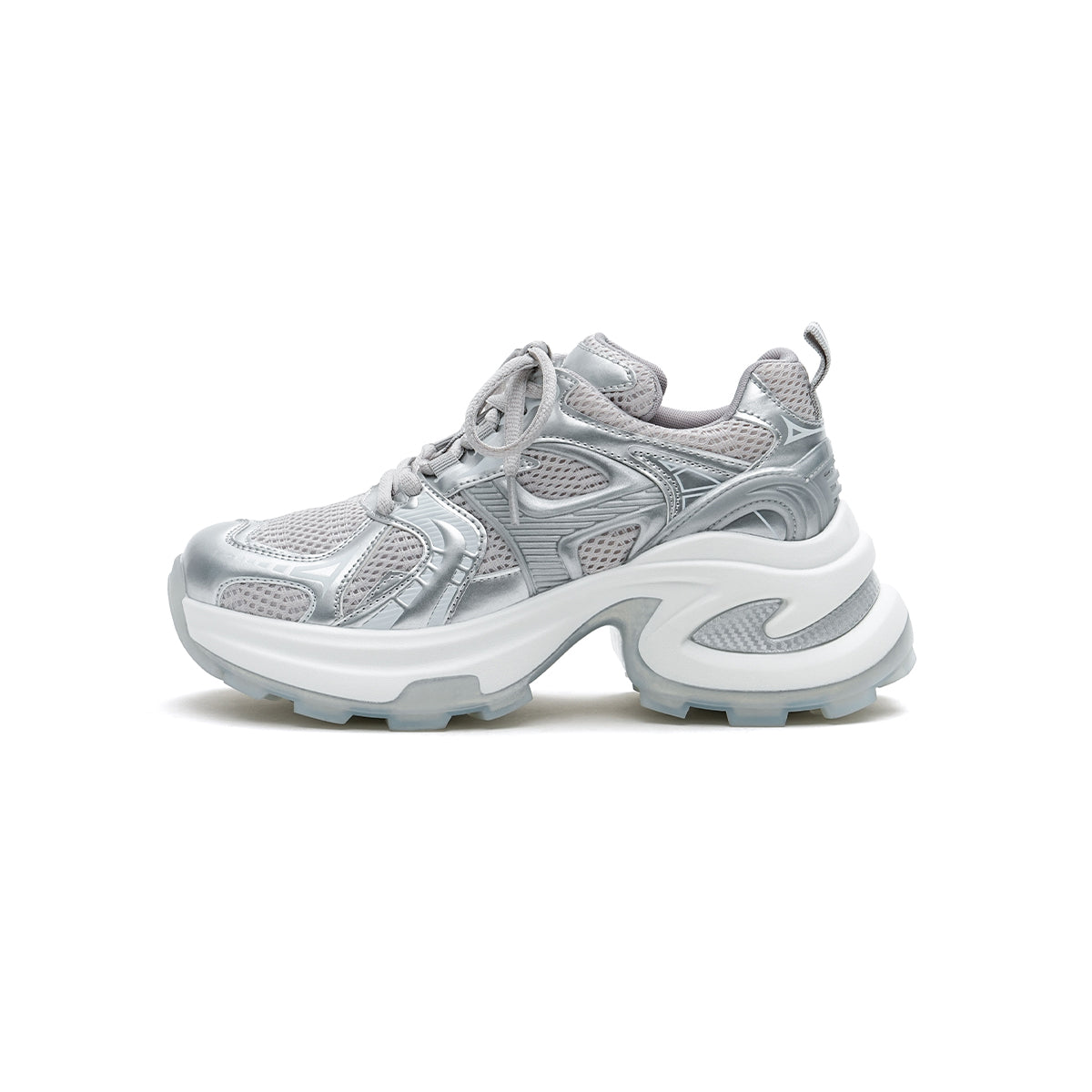 Breathable Mesh Platform Sneakers-0