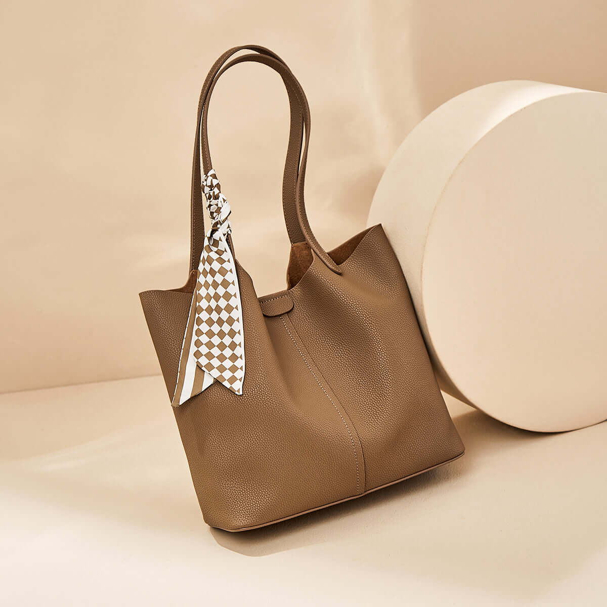 Brown Mahogany Large Tote Bag-2