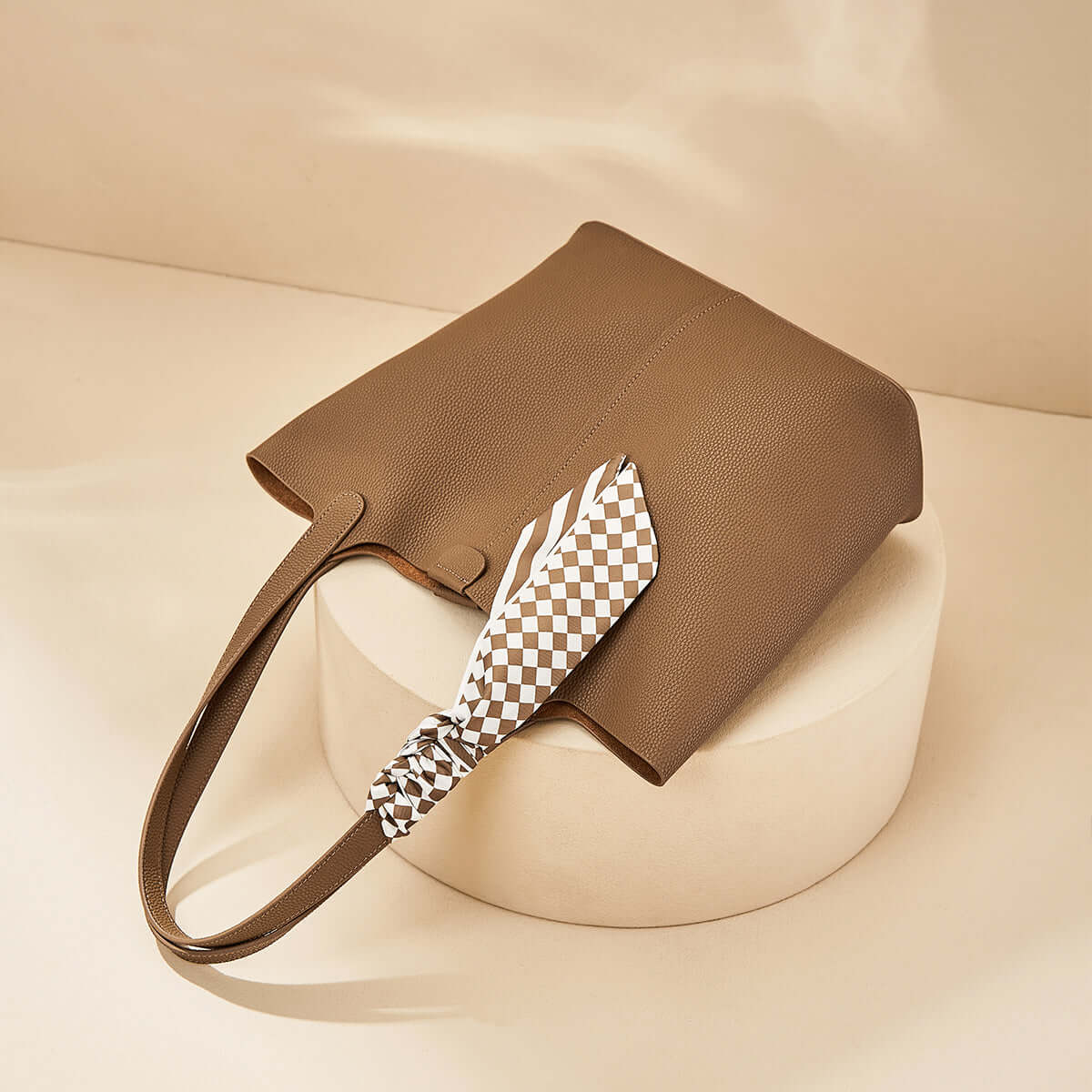 Brown Mahogany Large Tote Bag-4