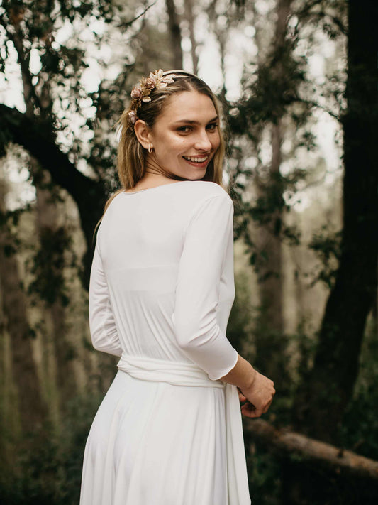 MAXI DRESS BRIDE 3/4 SLEEVE-1