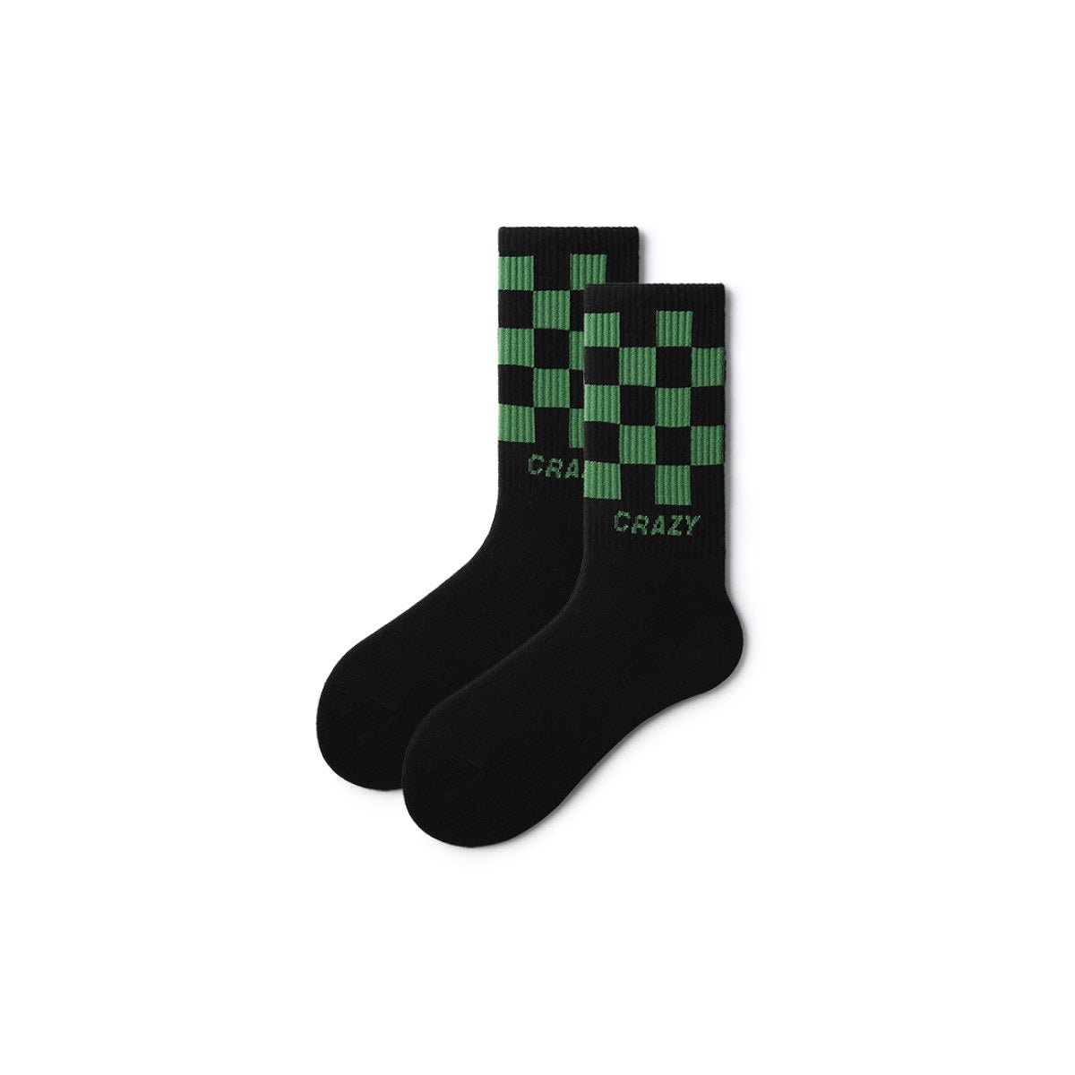 Checkboard Crazy All-season Unisex Crew Socks-0