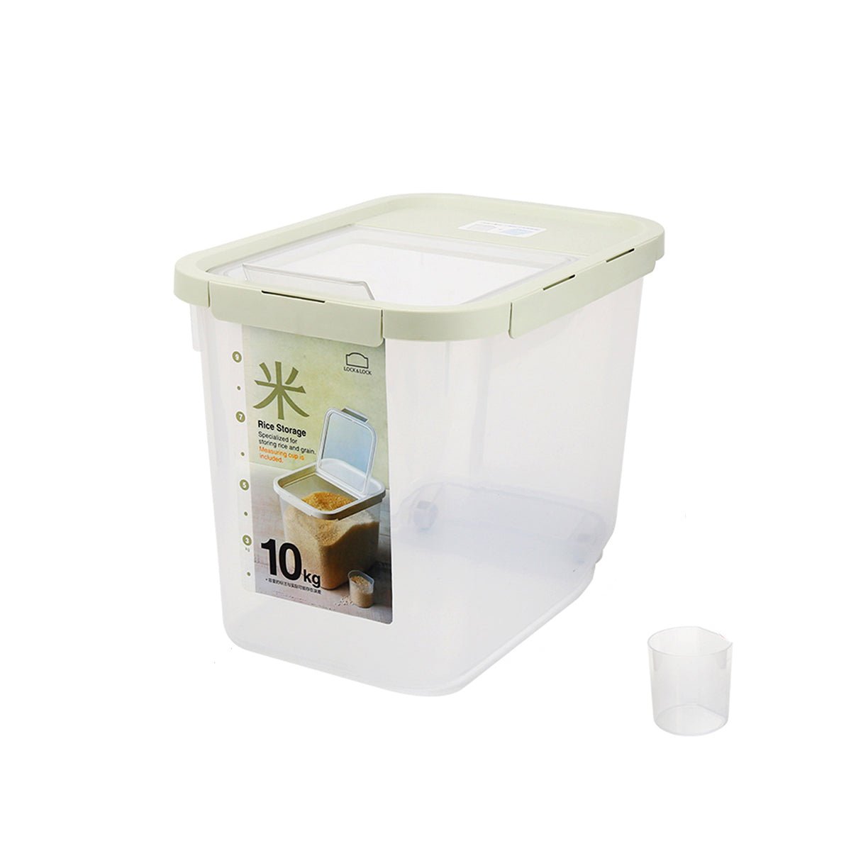 Classic 10L Mint Rice Bucket - Keep Your Rice Fresh and Accessible-0