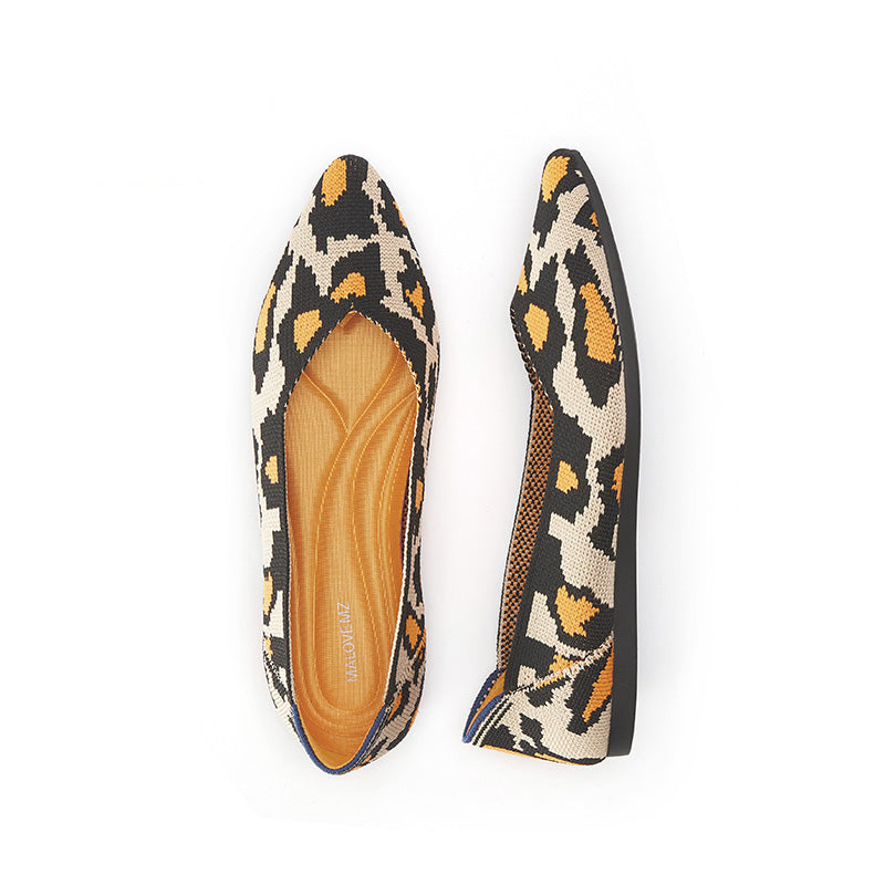 Comfortable Leopard Print Pointed Toe Flats-4