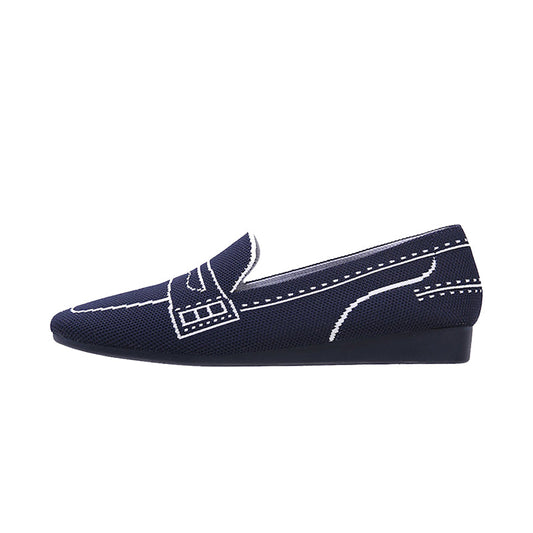 Comfortable Slip On Square Toe Loafers-10