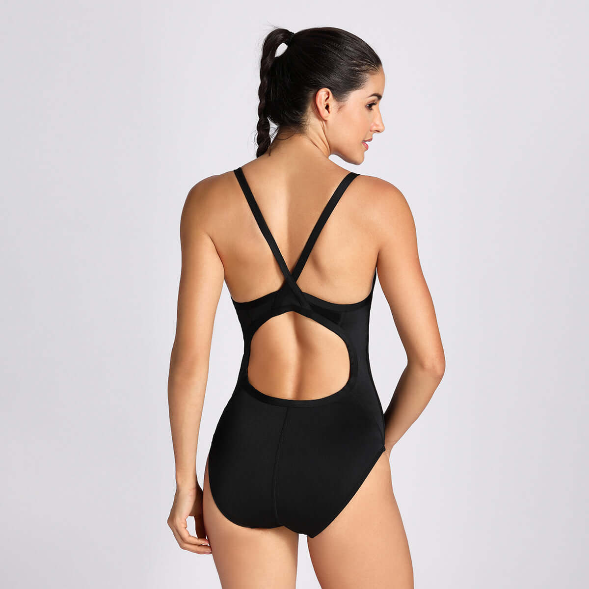 Competitive Athletic Racerback Training One Piece Swimsuit-2