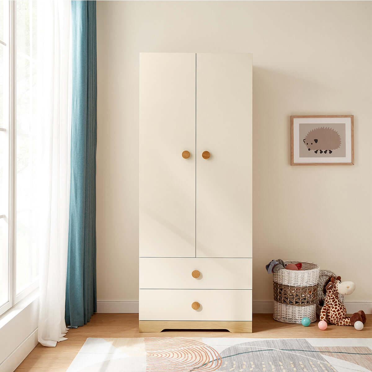 Contemporary Double Door Kids Wardrobe-0