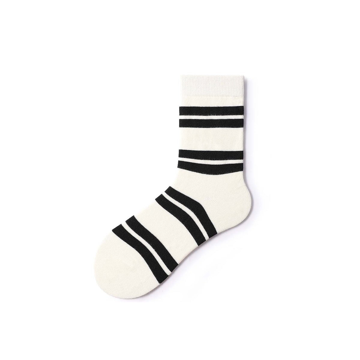 Creative Stripes All-season Men 5pcs Crew Socks Set-2