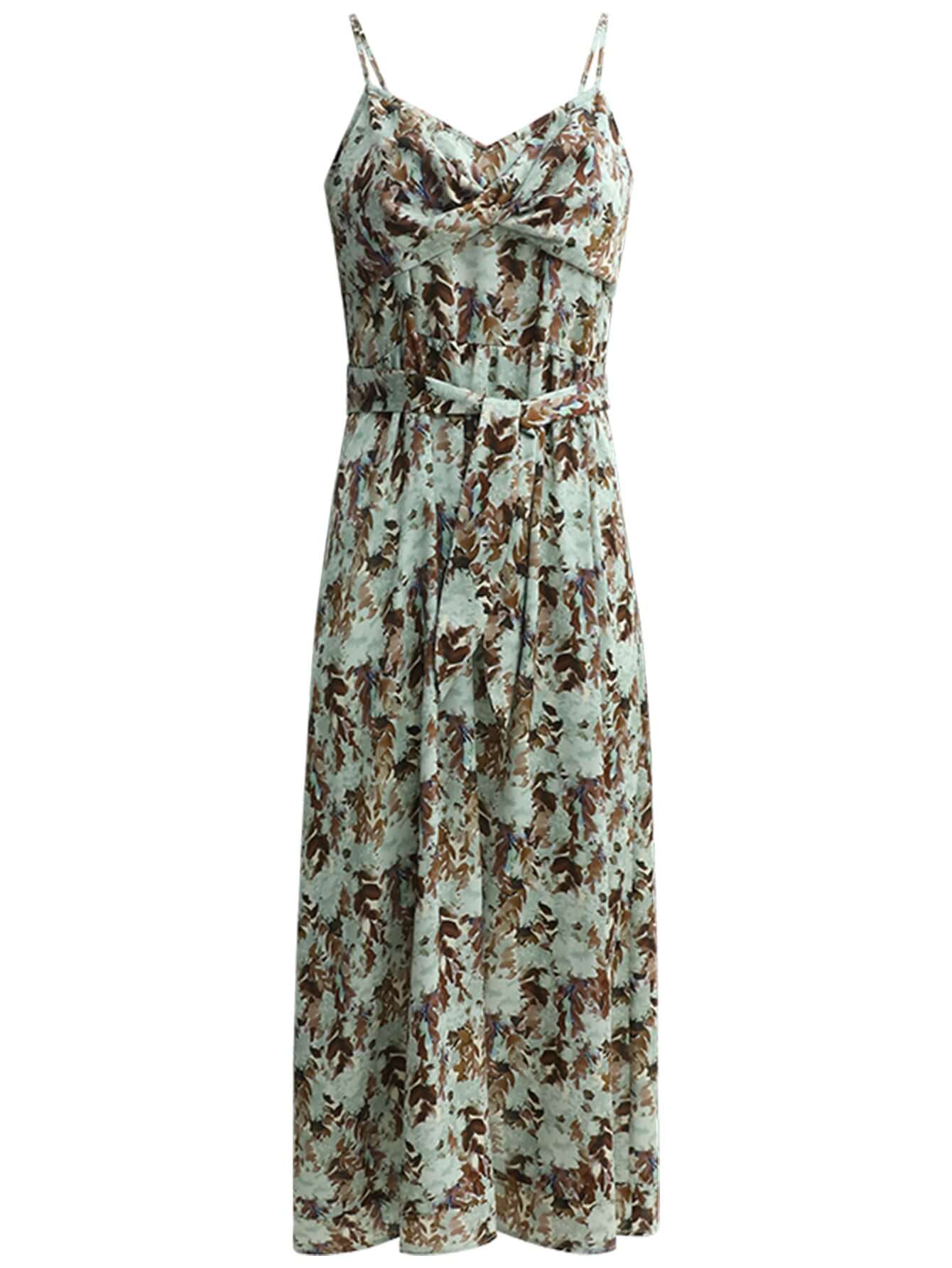 Delicate Grassland Green Strappy Chiffon Maxi Dress-3