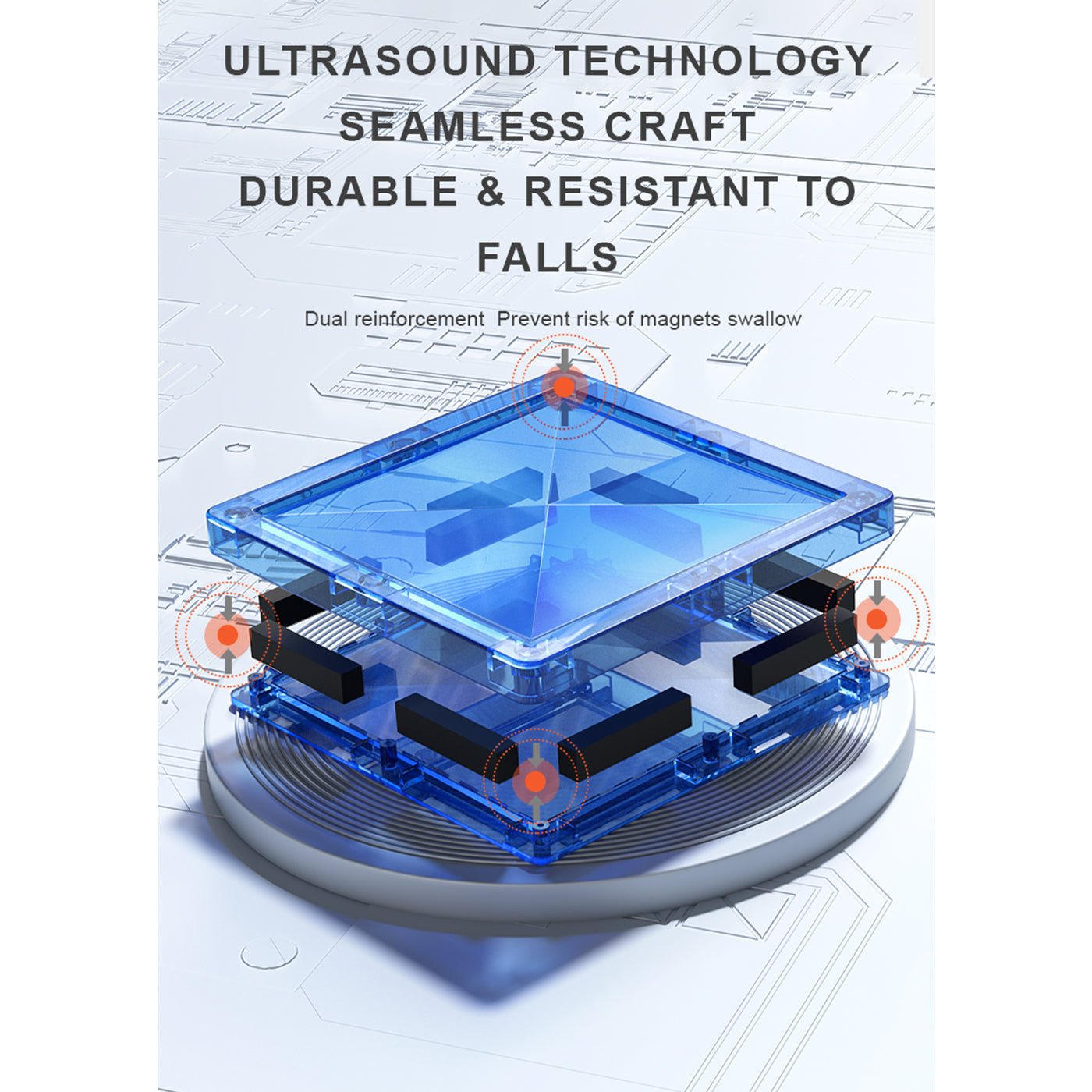 Distinctive Pack 100pcs Rainbow Magnetic Tiles-4