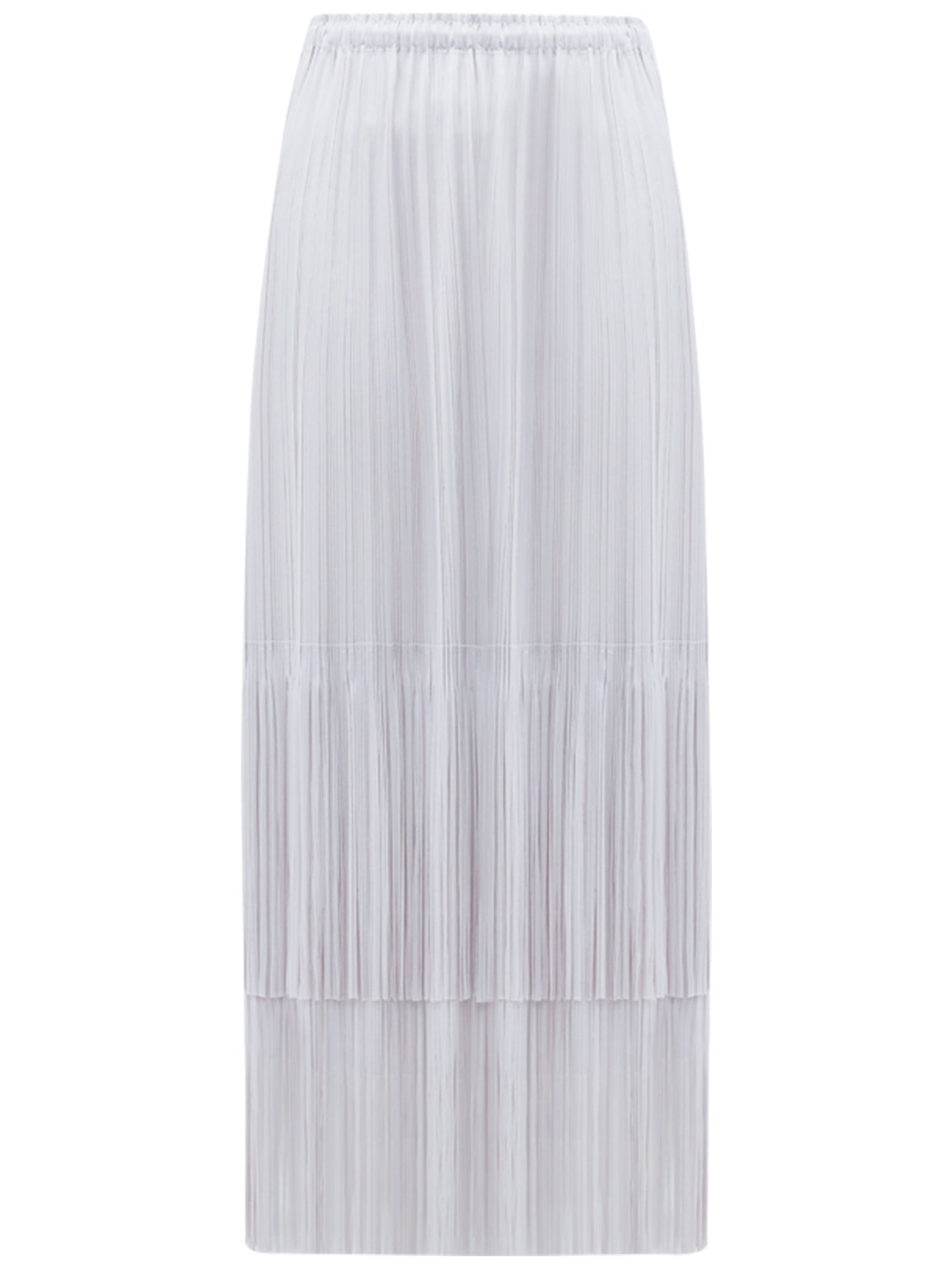 Dreamy Feminine Lilac Pleated Midi Skirt-3