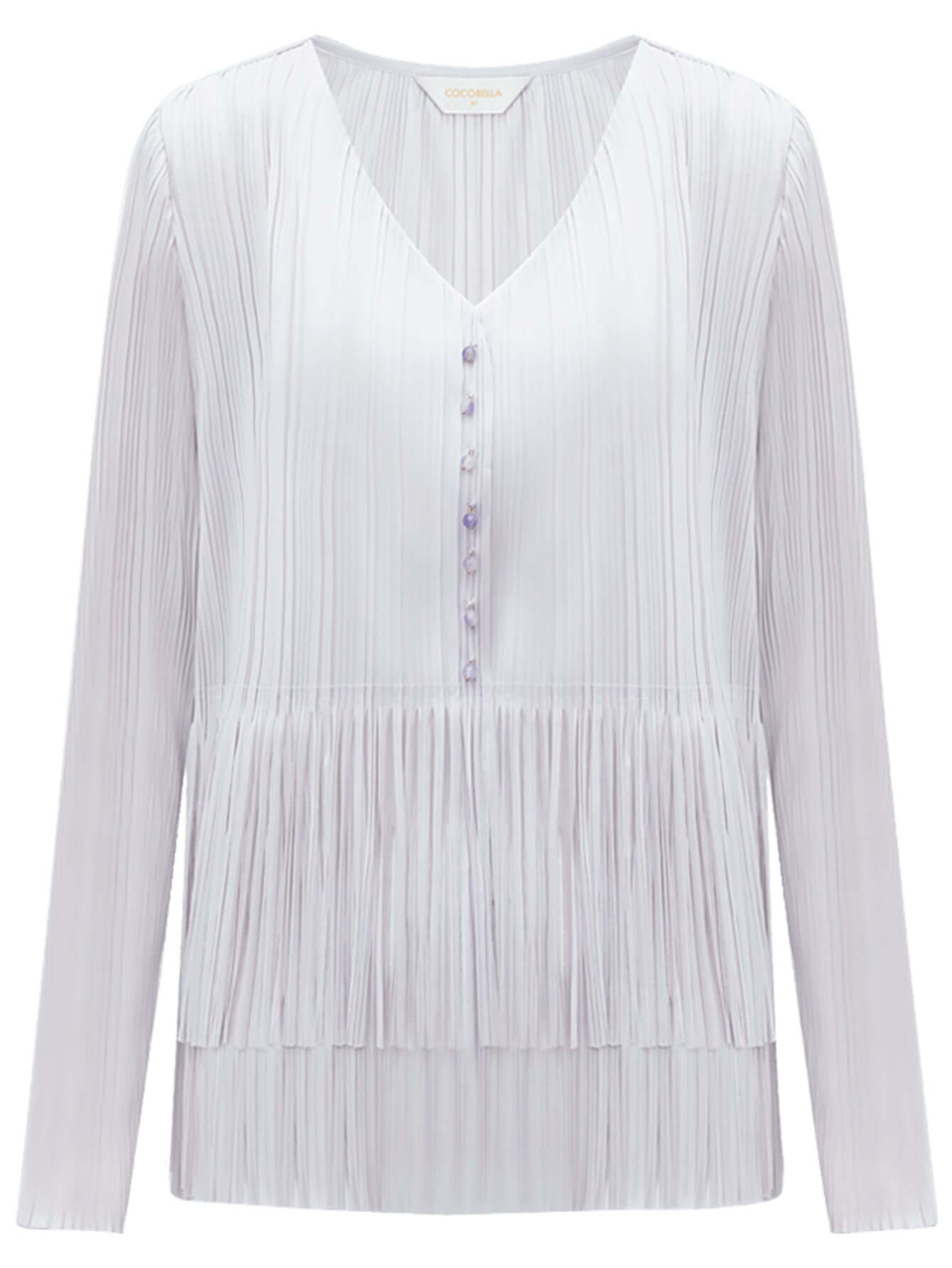Dreamy Pleated Lilac Chiffon Shirt-3