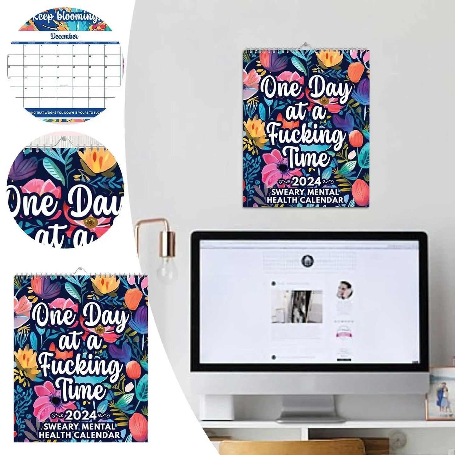 En j*vla dag i taget! - Rolig Mental Hälsa-Kalender för 2024