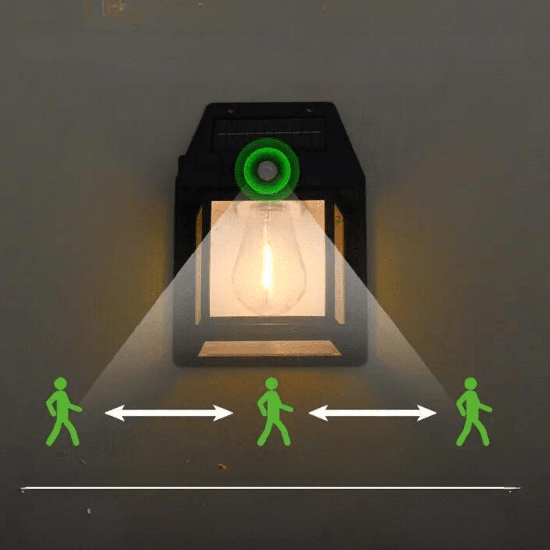 Fasadlampa med solcell