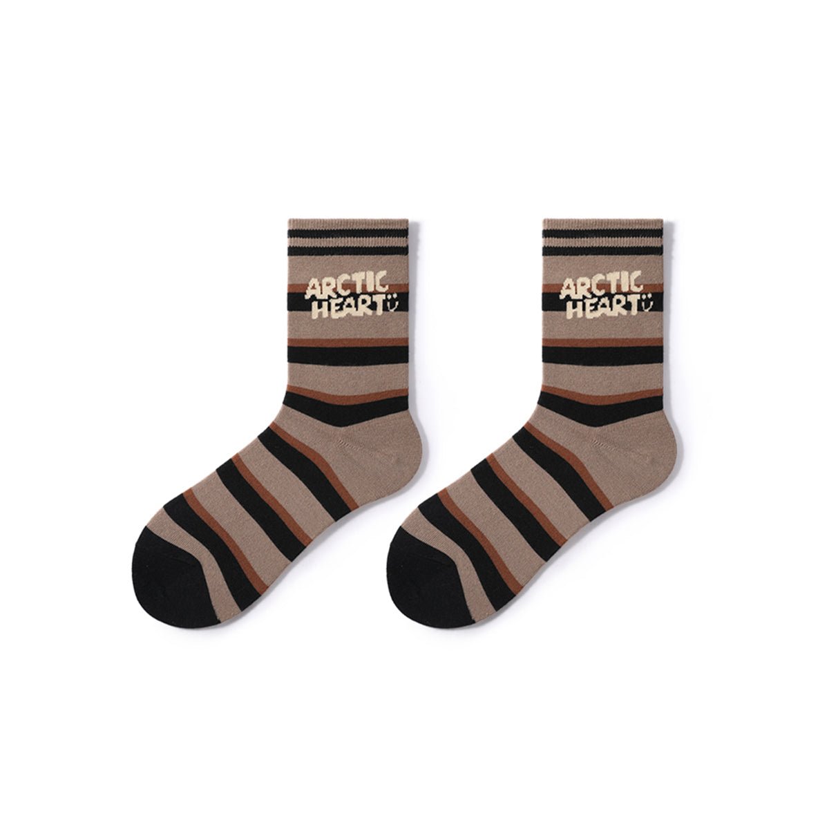 Full Note Retro Sporty All-season Women 5pcs Crew Socks Set-2