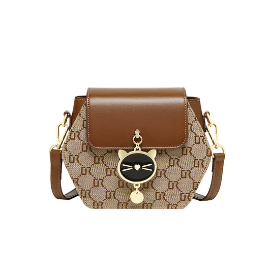Hexagon Monogram KittyCat Shoulder Bag-0
