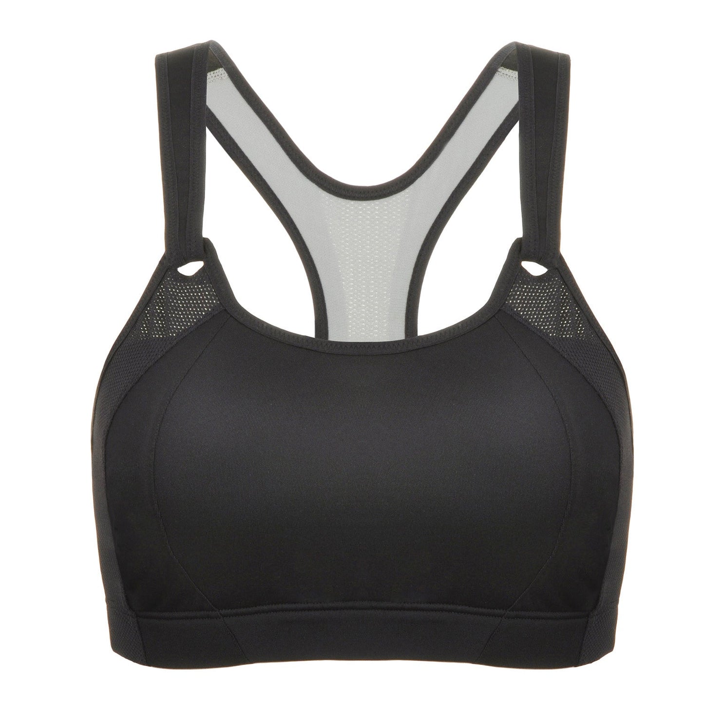High Impact Mesh Insert Wireless Running Bra-3