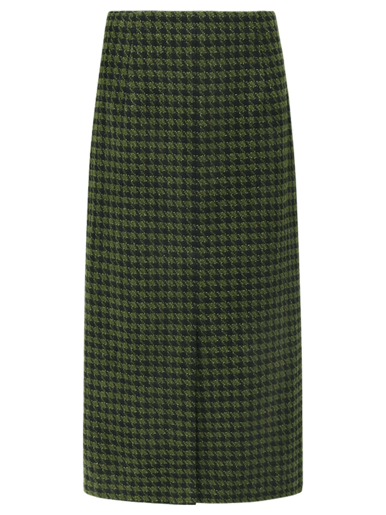 Holiday Checked Green Midi Skirt-3