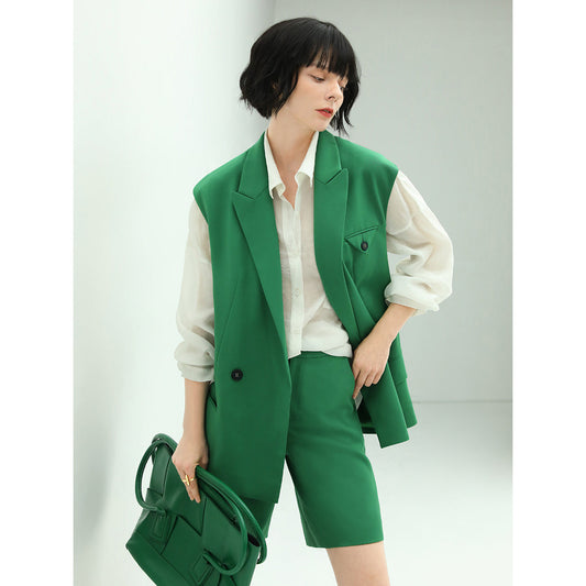 Illuminating Bermuda Green Shorts-1