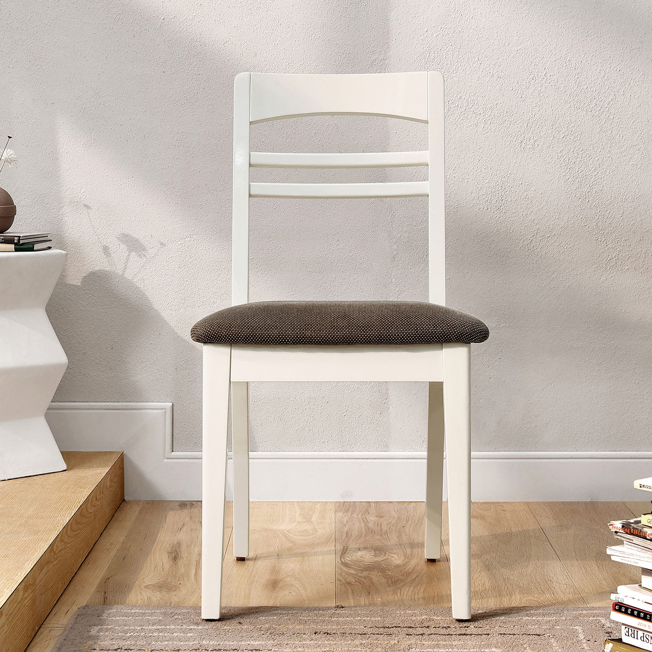 Julies Kids White Bookcase Study Table and Chair Set-3