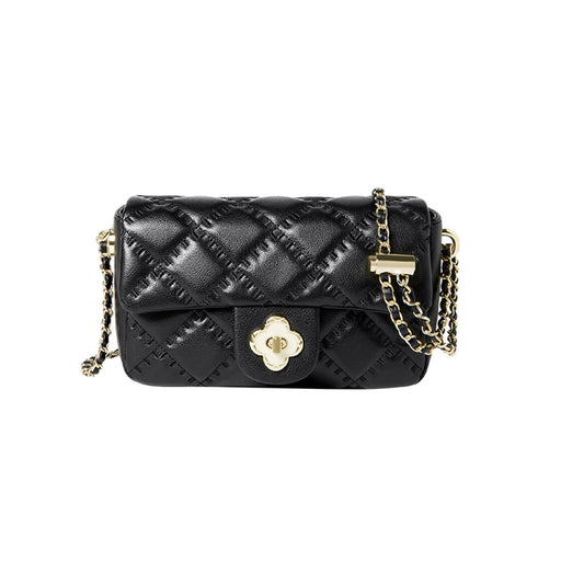 Karina Black Quilted Shoulder Bag-0