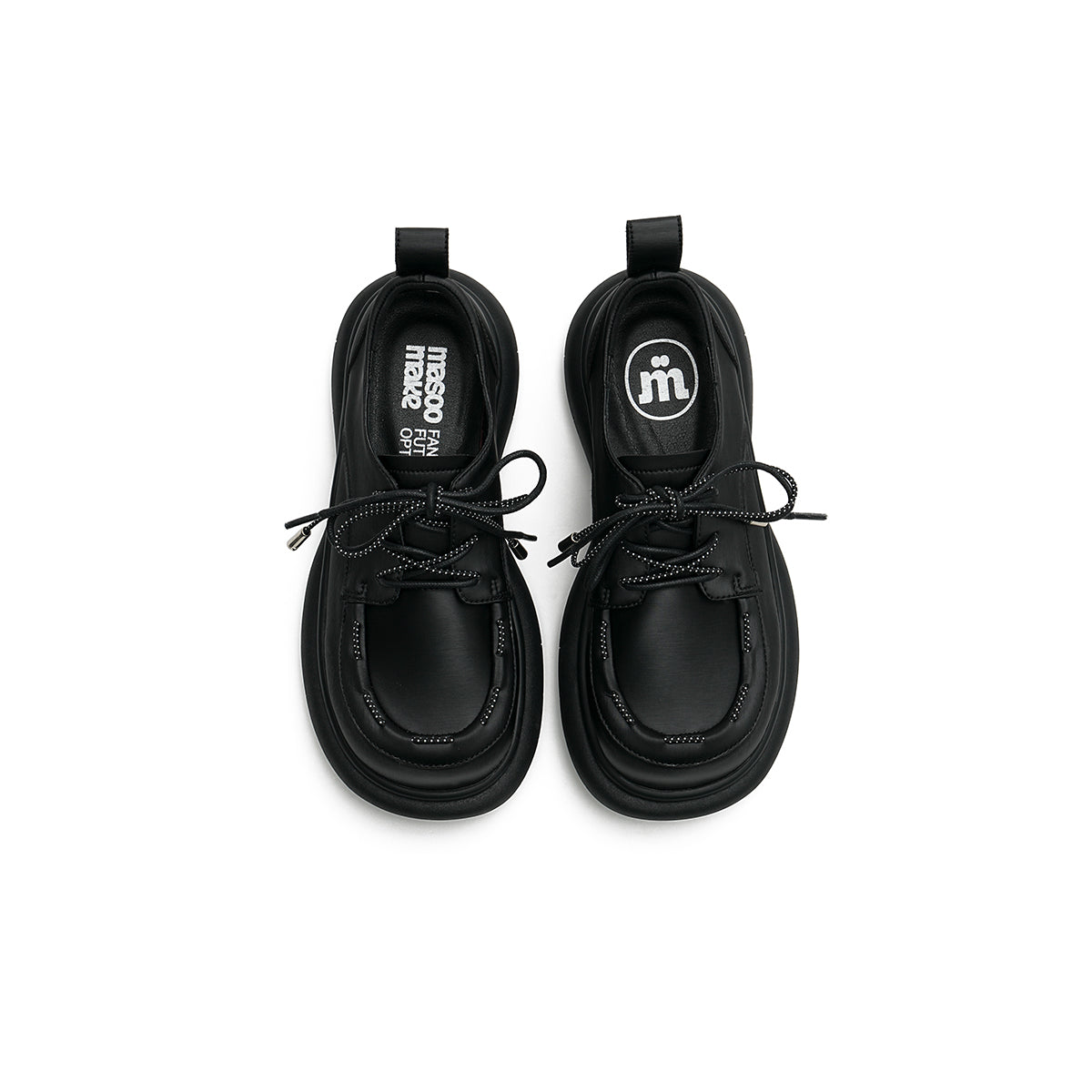 Lace-Up Leather Shoes with Padded Bottoms-4