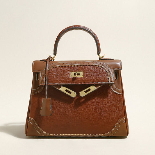 Los Altos Top Handle Leather Bag-0