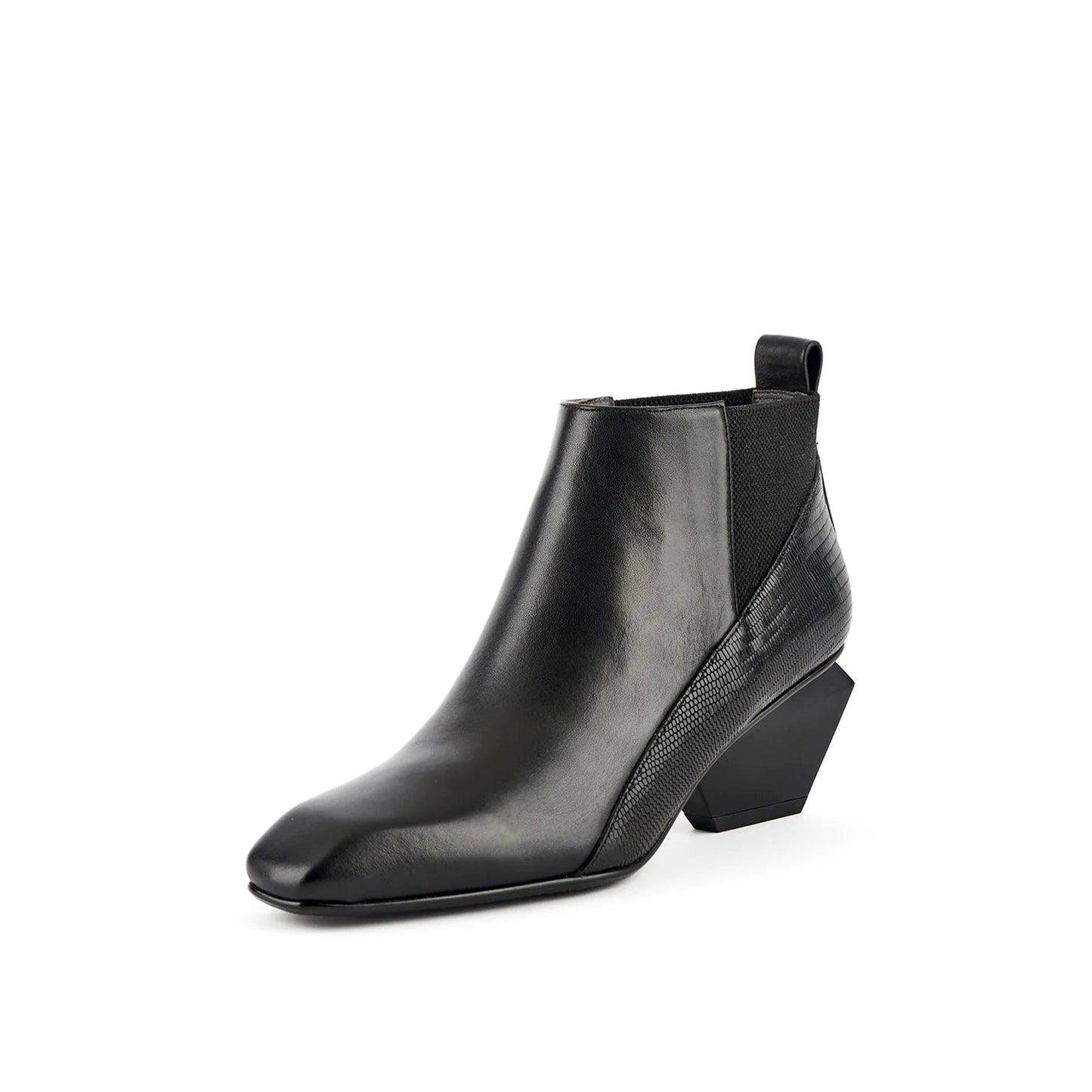 Low Ankle Textured Leather Boots-1