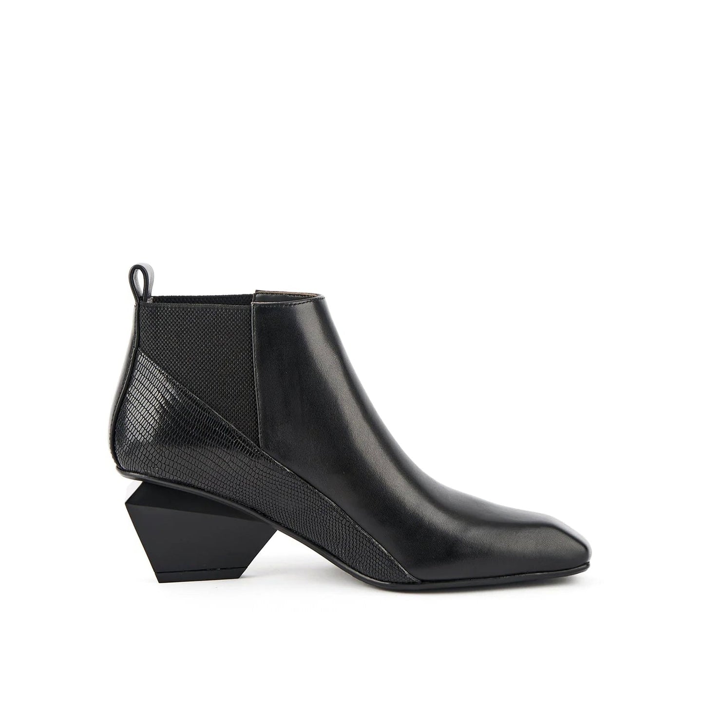 Low Ankle Textured Leather Boots-3