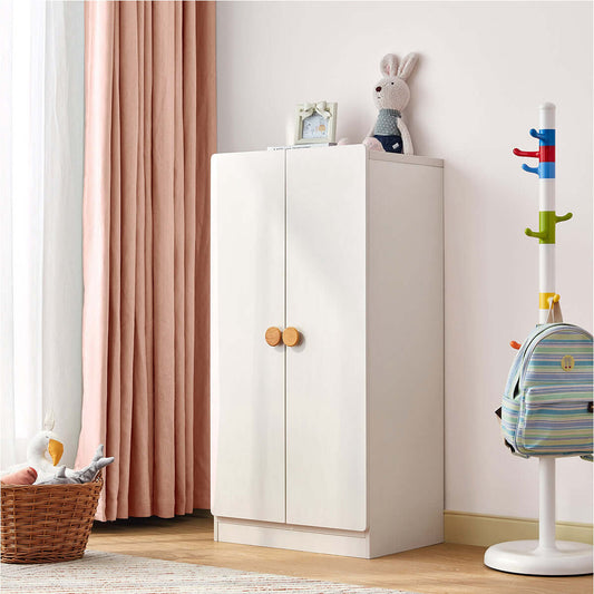 Lucas Kids White Wardrobe Cabinet-3